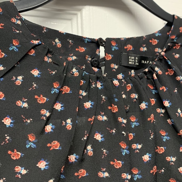 Zara Open Back Floral Mini Dress - Size S - Picture 2 of 4